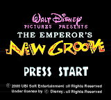 Emperor's New Groove, The (USA) Title Screen